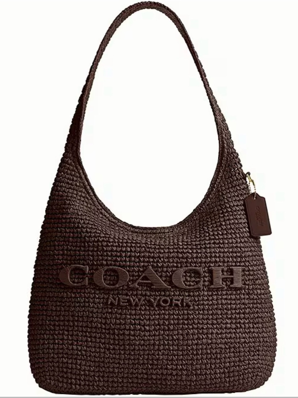 ✅NEW “COACH”, the Brooklyn 34 Straw Shoulder Bag